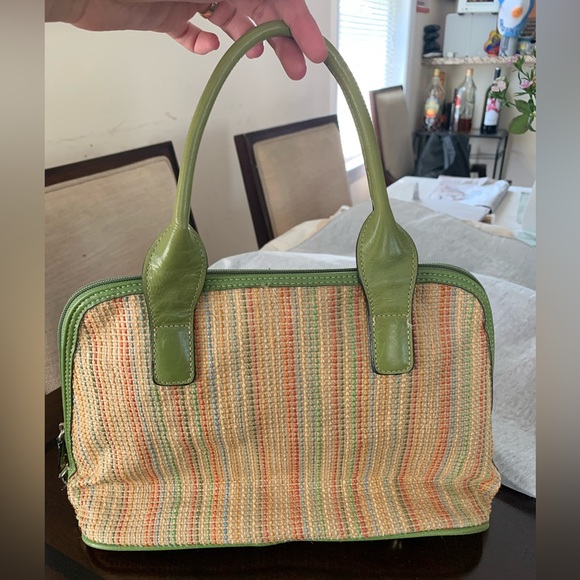 Giani Bernini Green Straw Bag - Picture 3 of 8